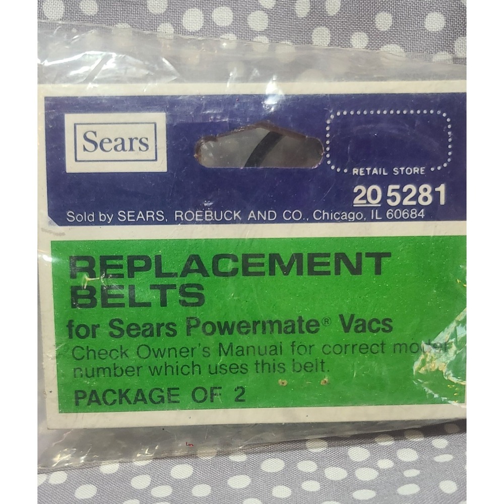 VTG SEARS REPLACEMENT BELT SEARS POWERMATE VACUUM #205281-1 Belt